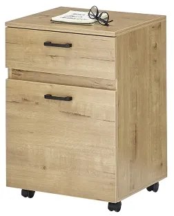 Cassettiera mobile per ufficio MIRANE, rovere