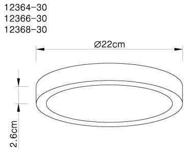 Globo 12368-30 - Plafoniera LED LUCENA LED/28W/230V