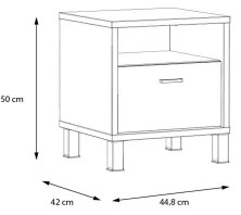 Comodino OREN marrone/nero