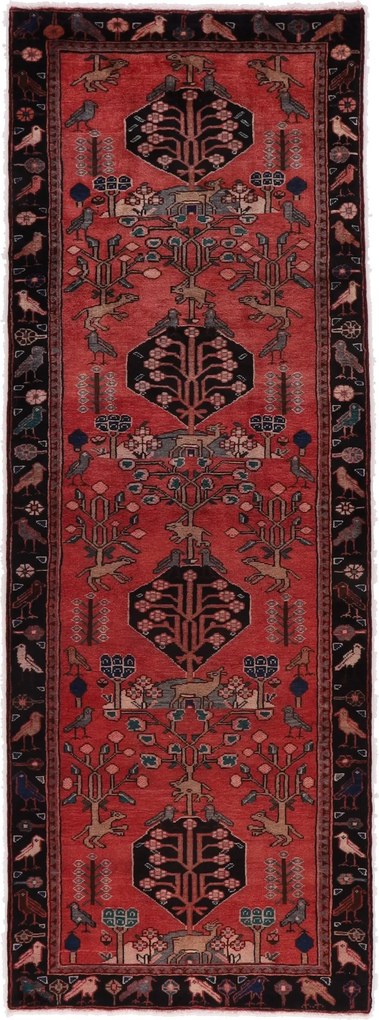 Hamedan Tappeto 110 x 310 (Iran) Annodato A Mano