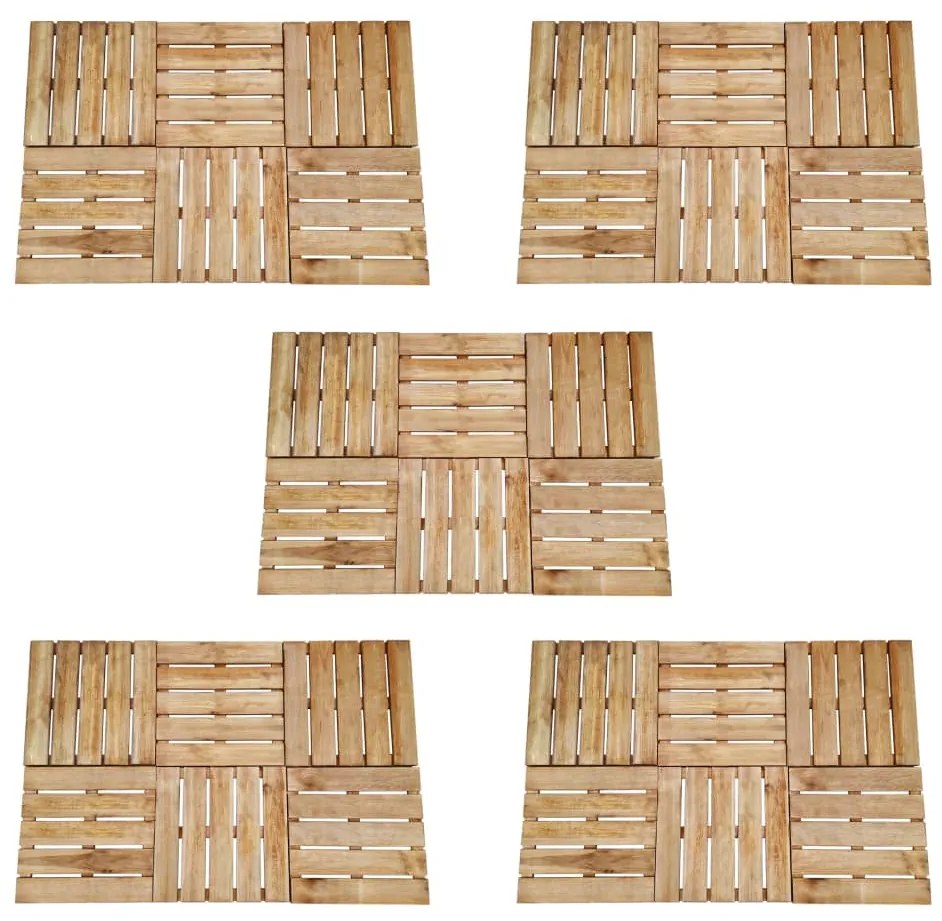 Piastrelle Per Esterni 30 Pz 50x50 Cm İn Legno Marrone /