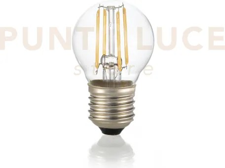 Lampadina attacco e27 in vetro trasparente sfera 4 w 400 lm 3000 k ...