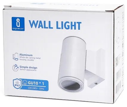 Aigostar - Applique da esterno 1xGU10/230V bianco IP65 arrotondato