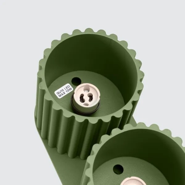 Sollux  SL.1795 - Faretto AURA 2xGU10/10W/230V verde