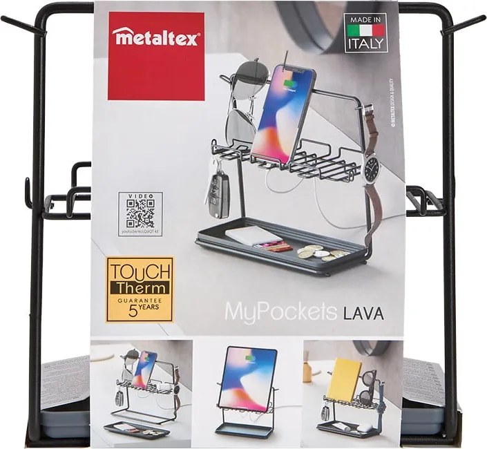 Organizzatore per ufficio nero My Pocket - Metaltex
