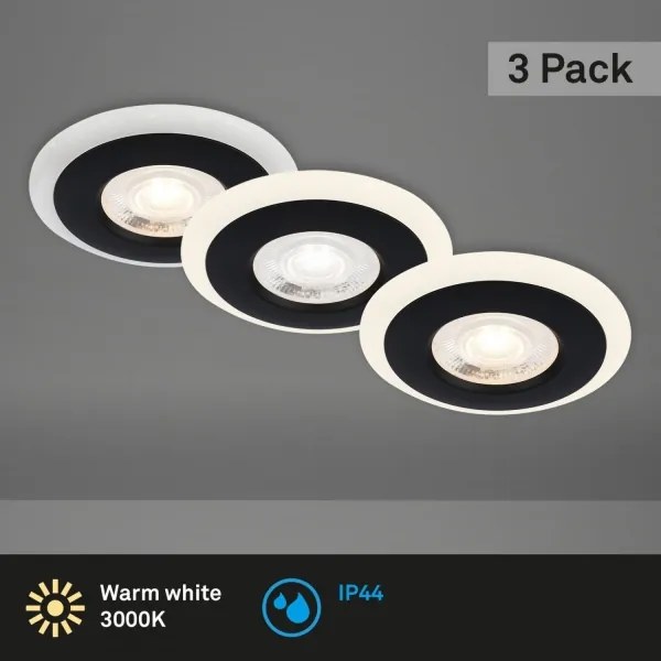 Briloner 7039-035 - SET 3x Lampada LED da incasso per bagni LED/5W/230V IP44
