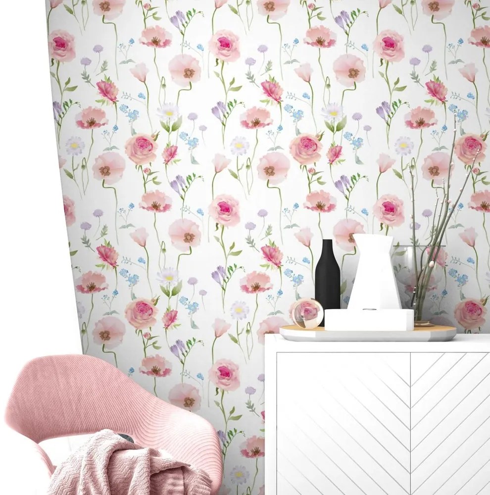 Carta da parati – Fiori romantici