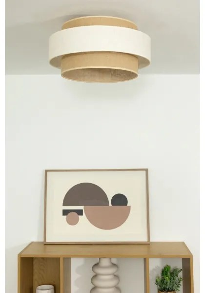 Plafoniera BOHO 1xE27/60W/230V Ø 40 cm crema/iuta
