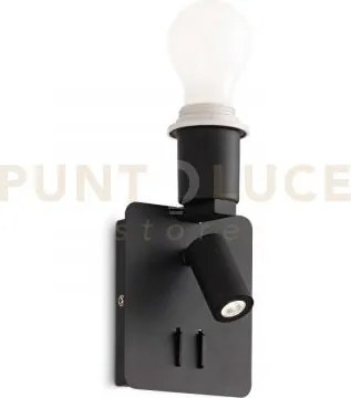 Gea applique da comodino 2 luci led 3000k 3w / 230 lm + e27 con pre...