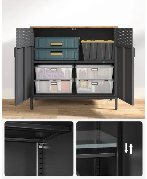 Armadietto FIRA nero/marrone