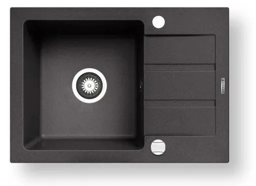 Pyramis 70166501 - Lavello cucina NEXT 62x44 cm granito nero opaco