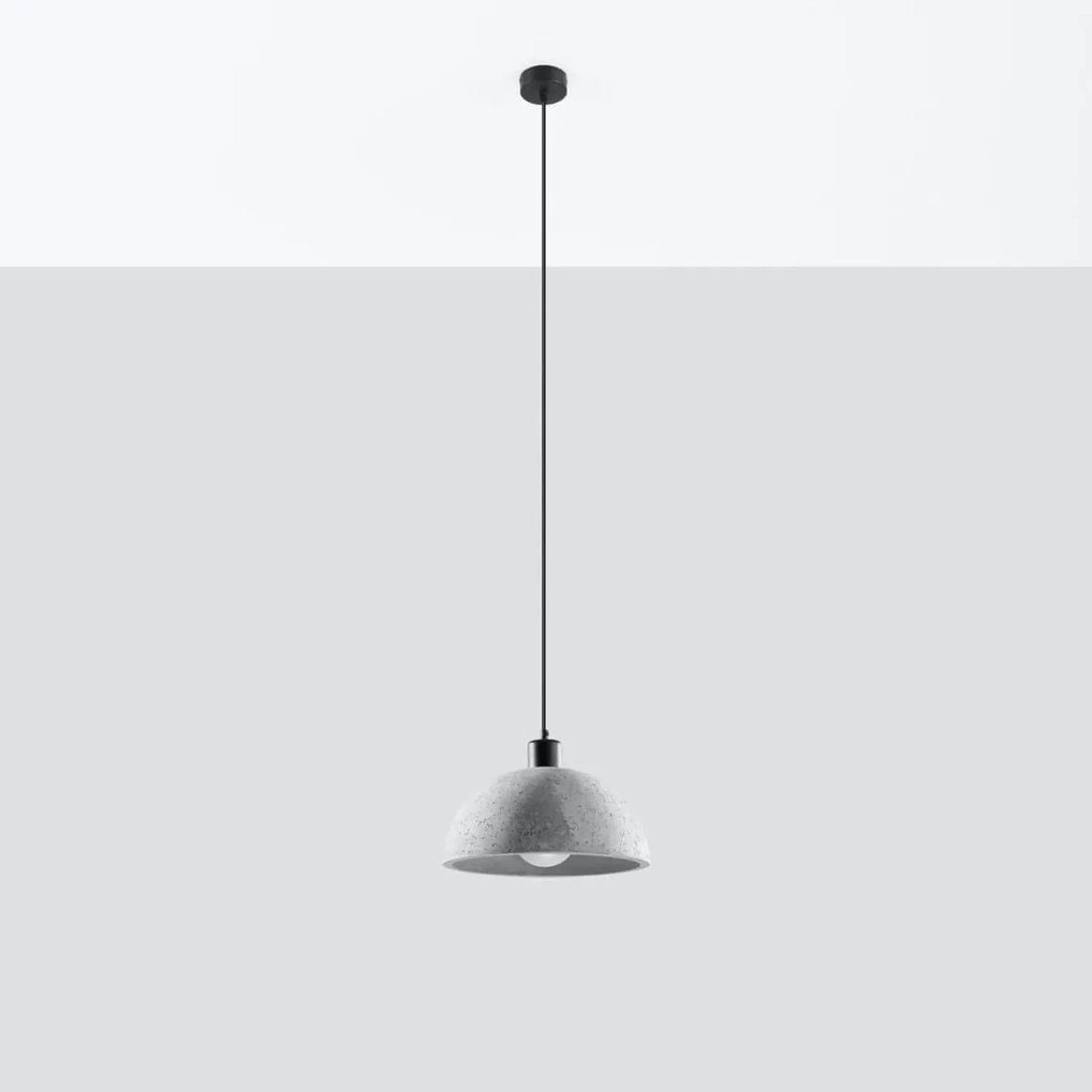 Lampada a Sospensione in Cemento PABLITO E27 Grigia