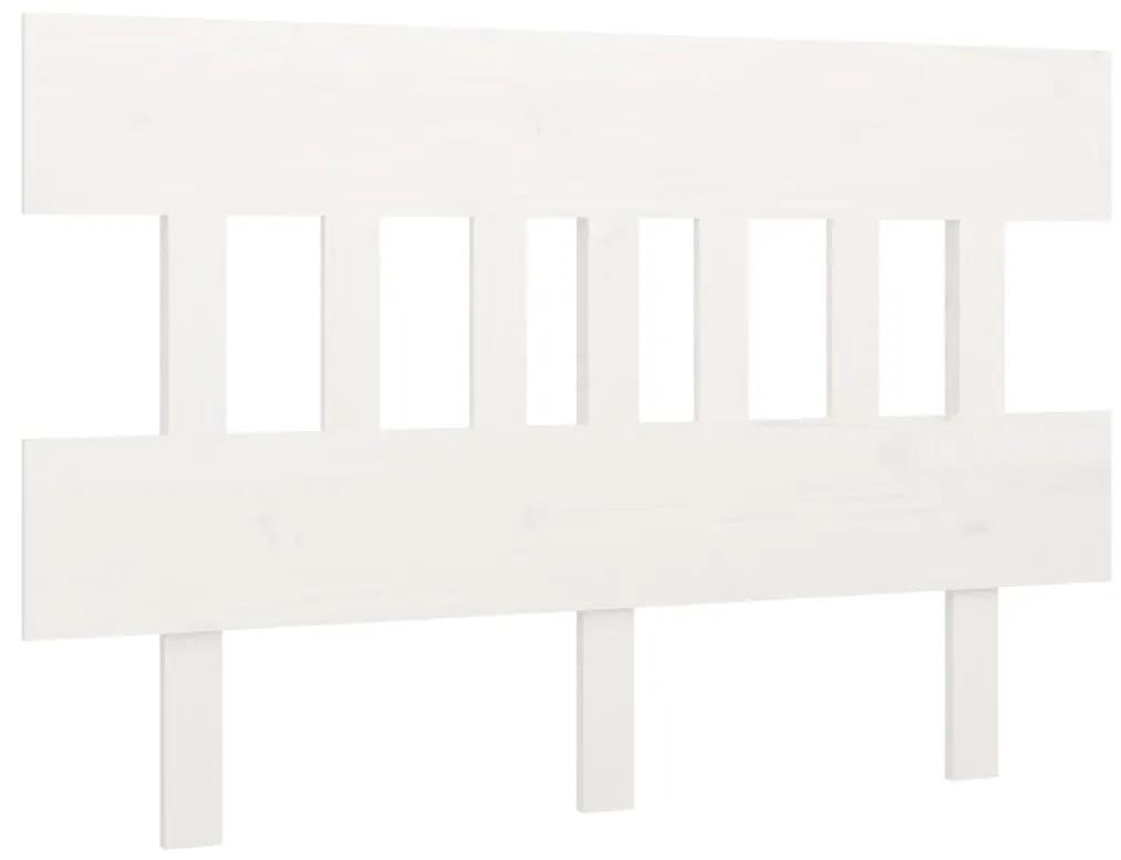 Testiera per letto bianca 203,5x3x81 cm legno massello di pino