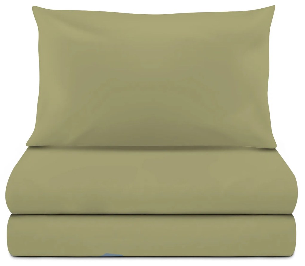 Completo letto singolo cotone verde New Cotton