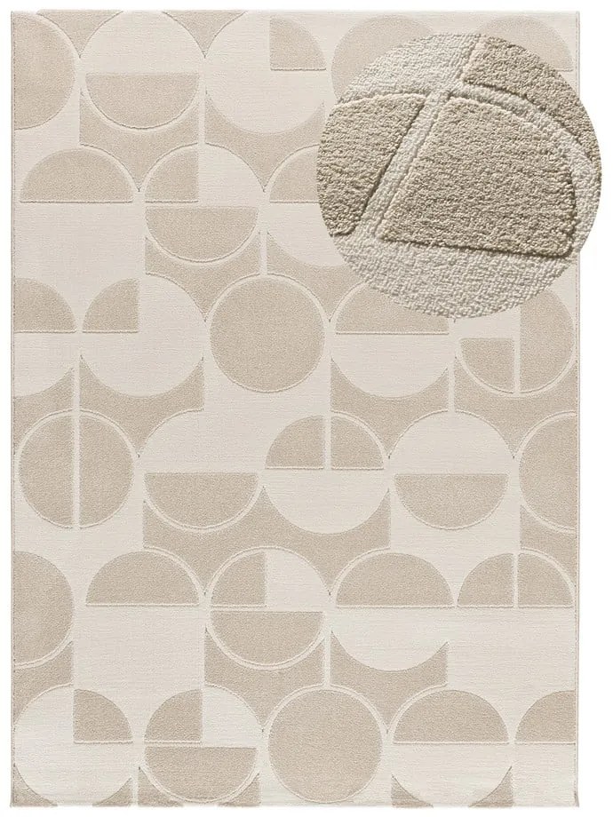Tappeto color crema/avorio 160x230 cm Flora – Universal