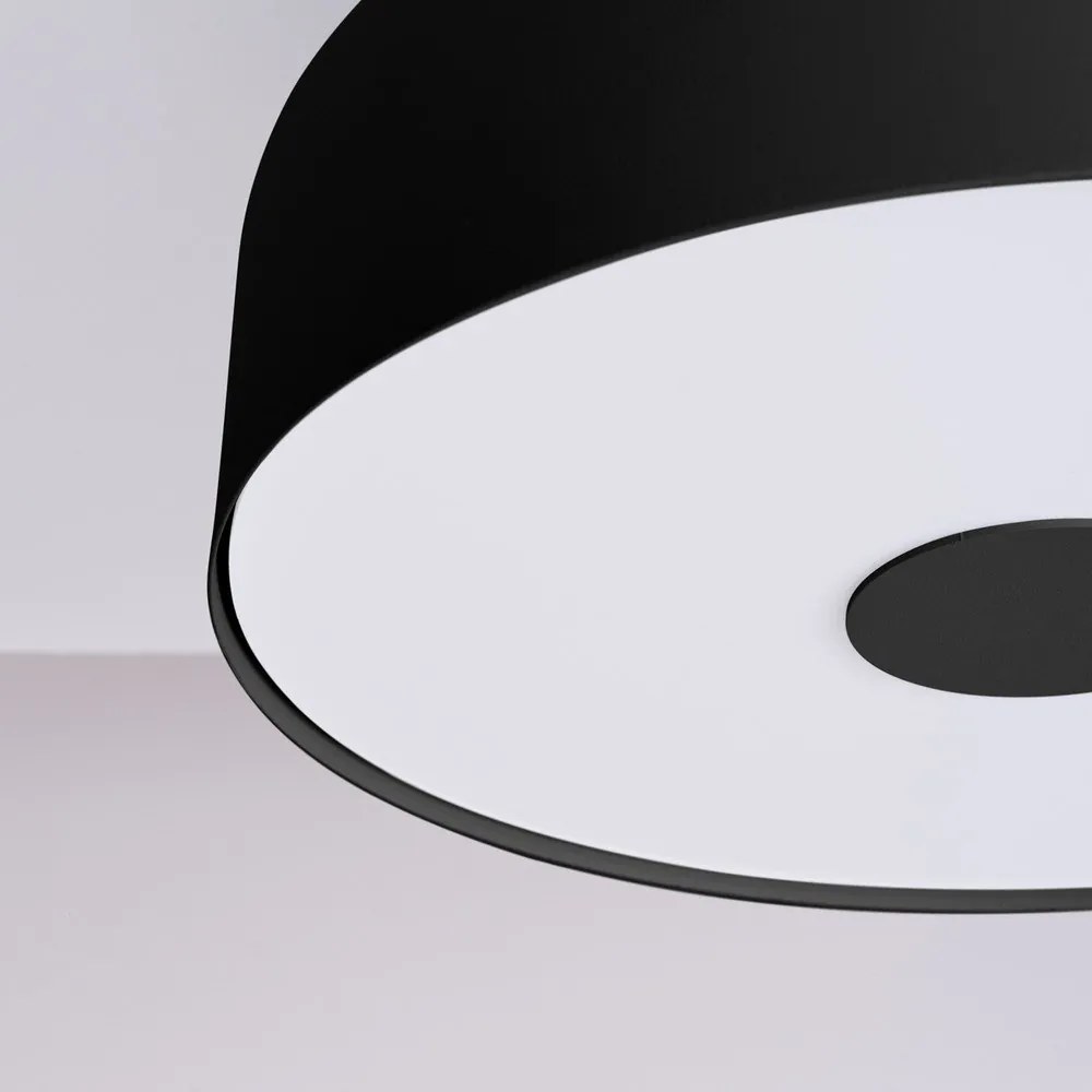 Plafoniera nera ø 30 cm Blacko – Sollux