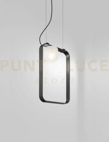 Groove sospensione 60 bianco sfumato antracite 1 luce attacco e14