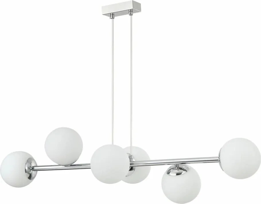 Lampadario a cavo MADDIE 6xE14/5W/230V cromo lucido