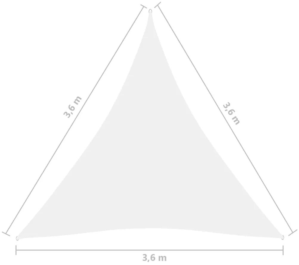 Parasole a Vela Oxford Triangolare 3,6x3,6x3,6 m Bianco
