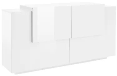 Madia 4 Ante 160x86x45 Design Moderno Bianco Laccato Lucido New Coro