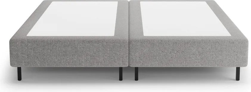 Letto matrimoniale imbottito grigio senza testiera 140x200 cm Whale – Micadoni