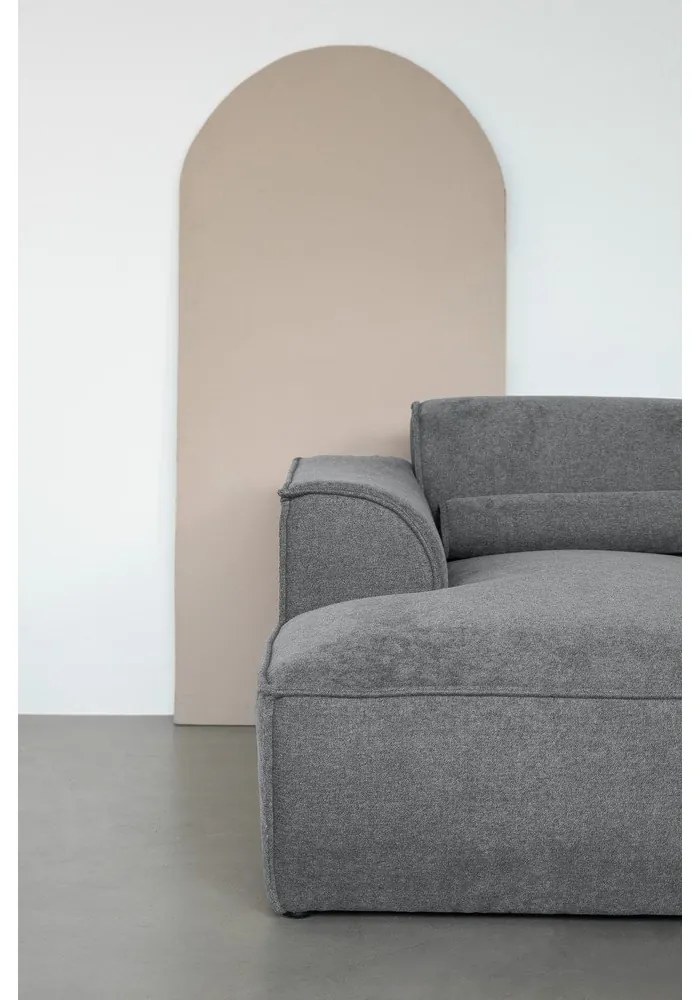 Divano angolare componibile grigio (con penisola a destra/a forma di "U") Flex Felix – Miuform