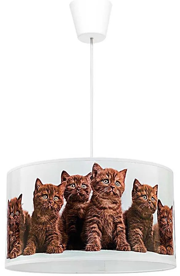 Duolla - Lampadario a sospensione per bambini CATS 1xE27/40W/230V diametro 35 cm