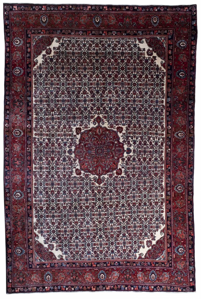 Bidjar Tappeto 350x230 Beige (Iran) Annodato A Mano