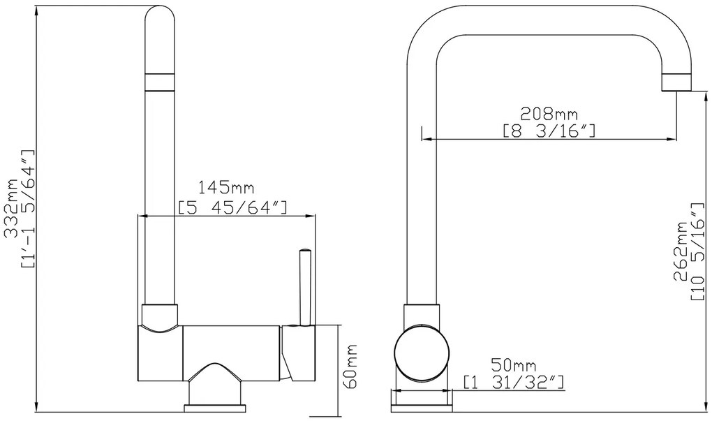 New Line Kt30 Miscelatore alto Cucina sottofinestra Con Cartuccia In Ceramica In Acciaio Inox cromo