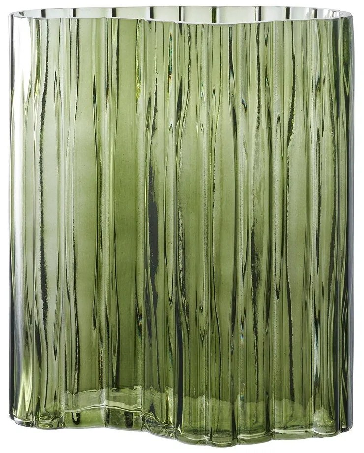 Vaso in vetro verde (altezza 26,5 cm) - House Nordic