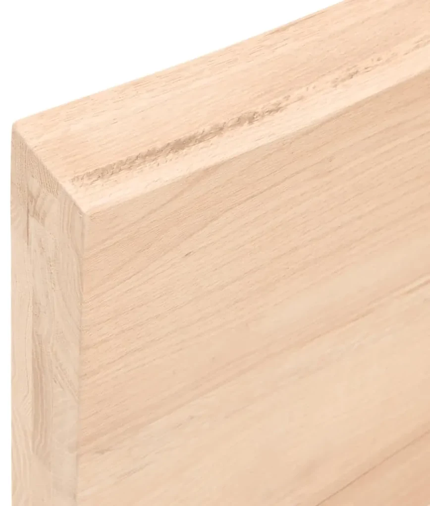 Ripiano a parete 80x60x6 cm legno massello rovere non trattato