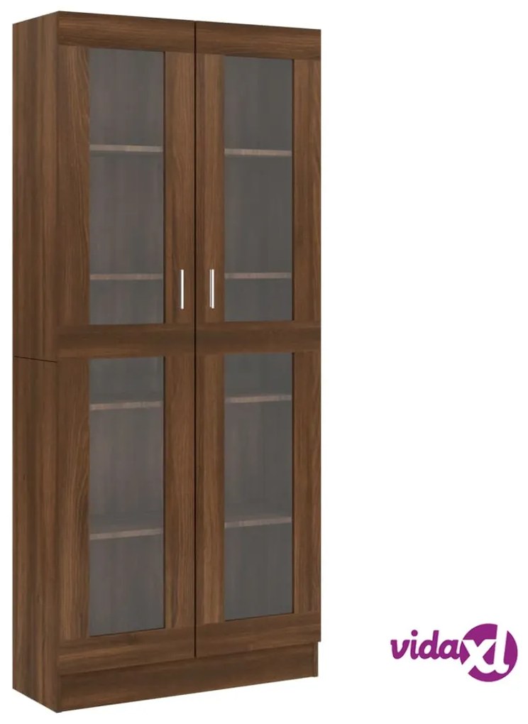 vidaXL Mobile Vetrina Rovere Marrone 82,5x30,5x185,5 Legno Multistrato