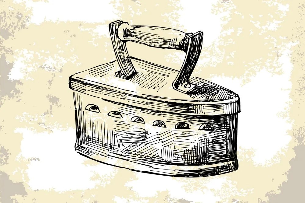 Carta da parati – Ferro da stiro retrò