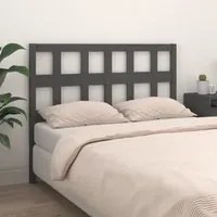 Testiera per Letto Grigia 155,5x4x100 cm Legno Massello di Pino cod mxl 46434