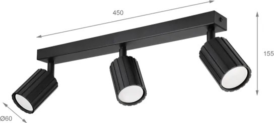 Brilagi - Faretto CRISPINA 3xGU10/10W/230V nero