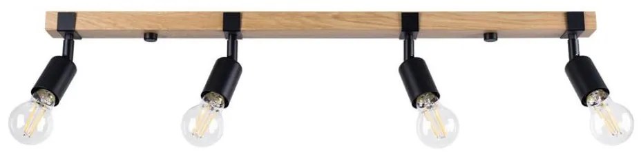 Sollux SL.1298 - Faretto ZUCA 4xE27/15W/230V nero