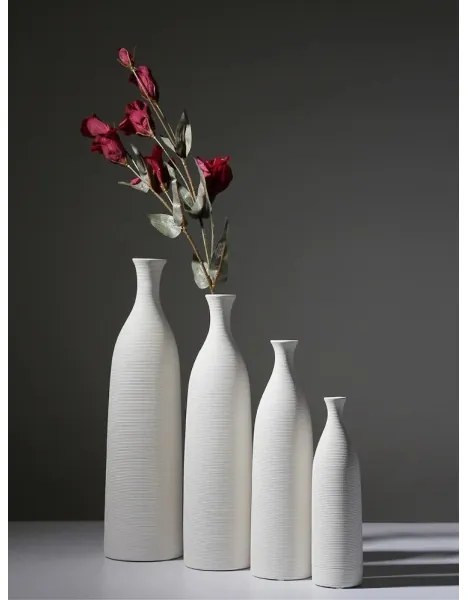 Vaso in ceramica bianca da 46 cm