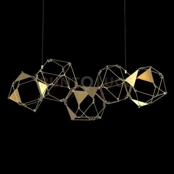 Lucciola pro 5 sospensione lineare con triangolo in metallo ottone ...