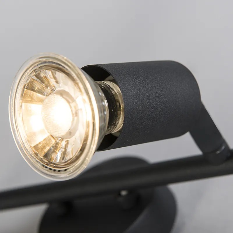 Faretto industriale nero orientabile a 2 luci - Jeany