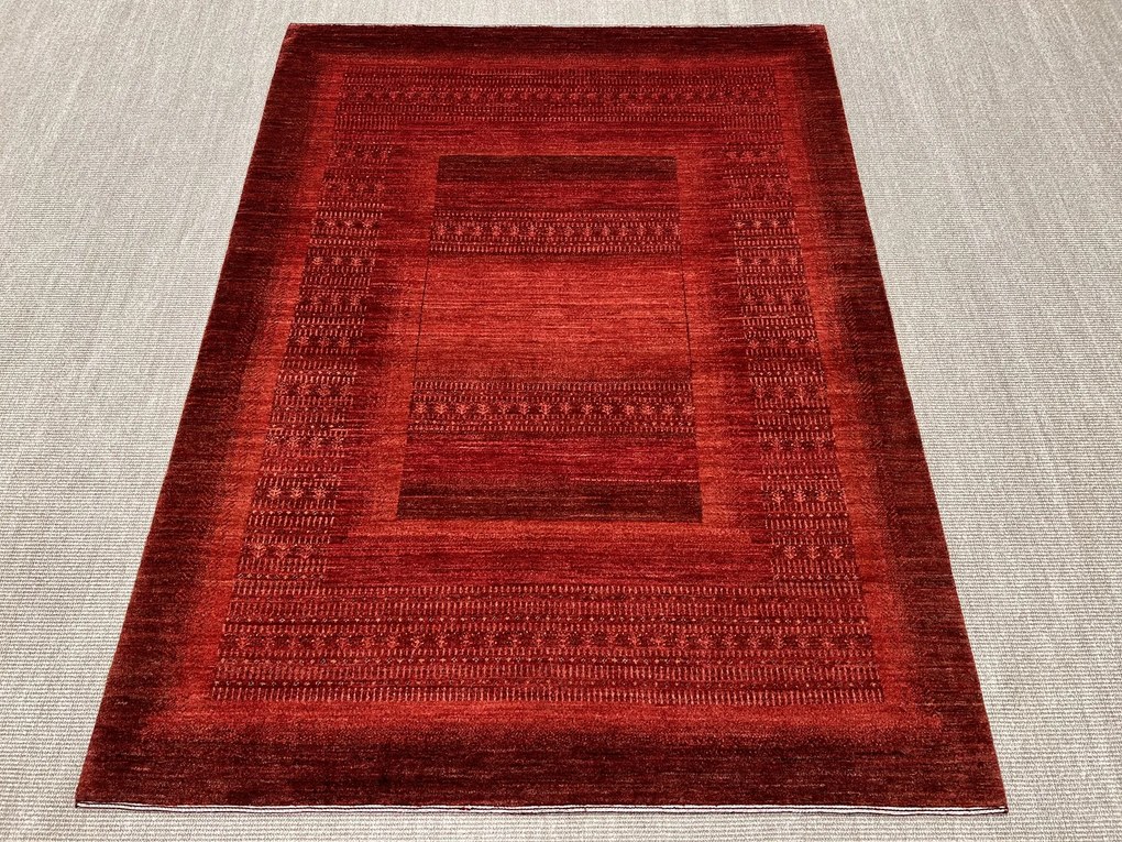 Loribaft Tappeto 160 x 210 Rosso (Iran) Annodato A Mano