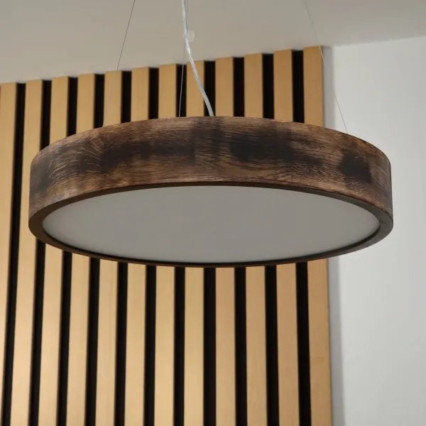 Brilagi - Lampadario LED su cavo CARVALHO SMOKEY 3xE27/60W/230V rovere Ø 47,5 cm