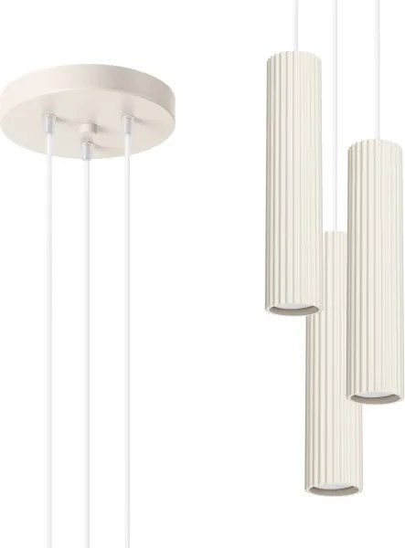Brilagi - Lampadario LED a cavo CRESTO 3xGU10/10W/230V crema