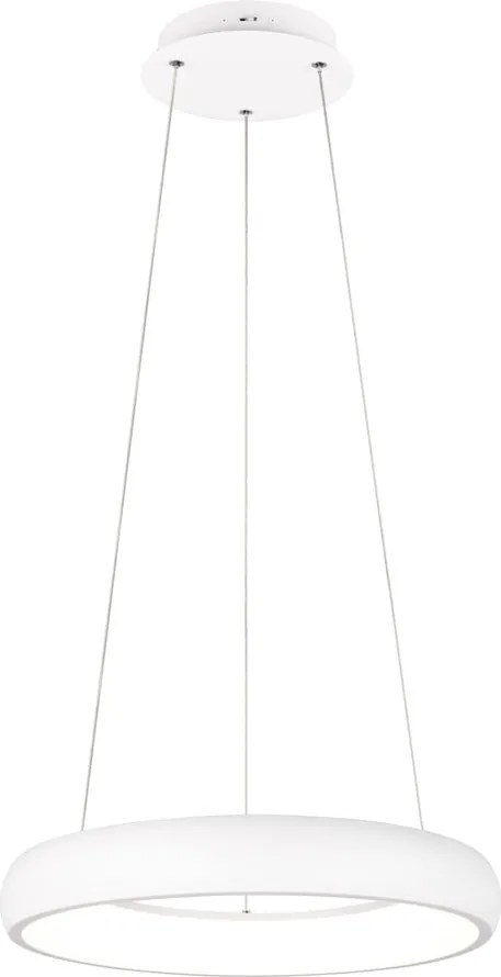 Lampadario bianco a LED dimmerabile con paralume in metallo ø 46 cm Cardona - Trio