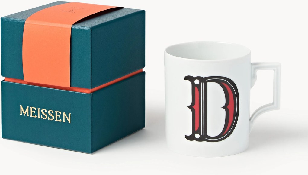 Westwing x MEISSEN, Tazza fatta a mano con motivo decorativo Initials