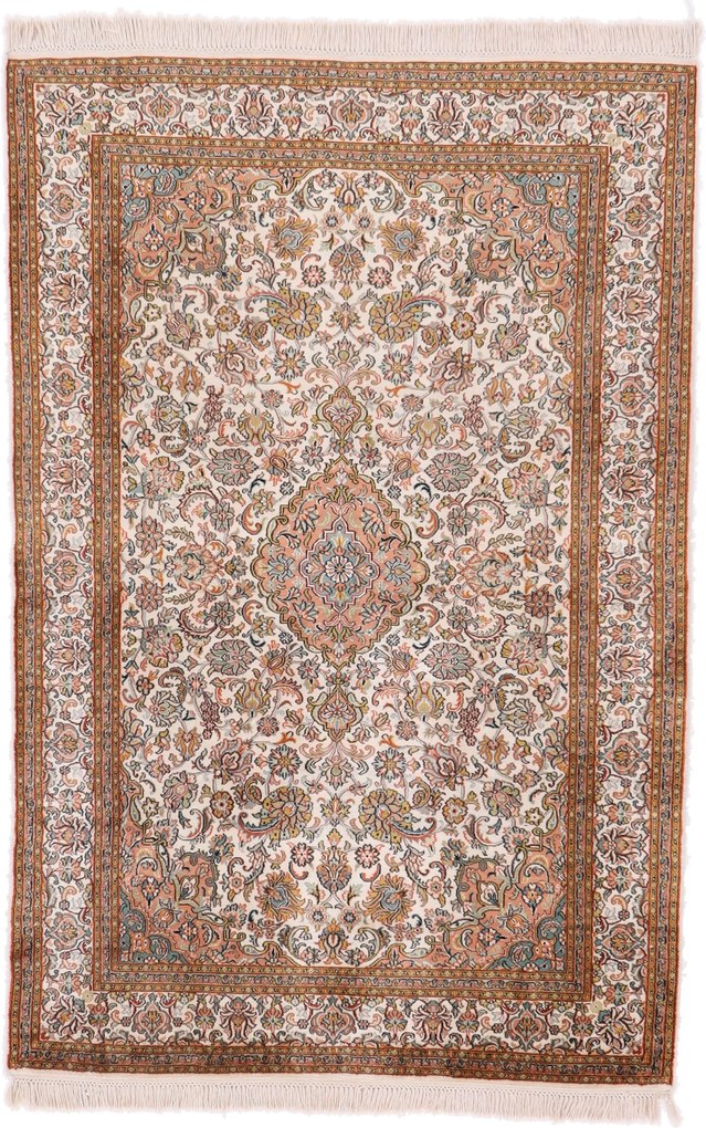 Cashmere Silk Tappeto orientale 190 x 130 (Indian) Annodato A Mano