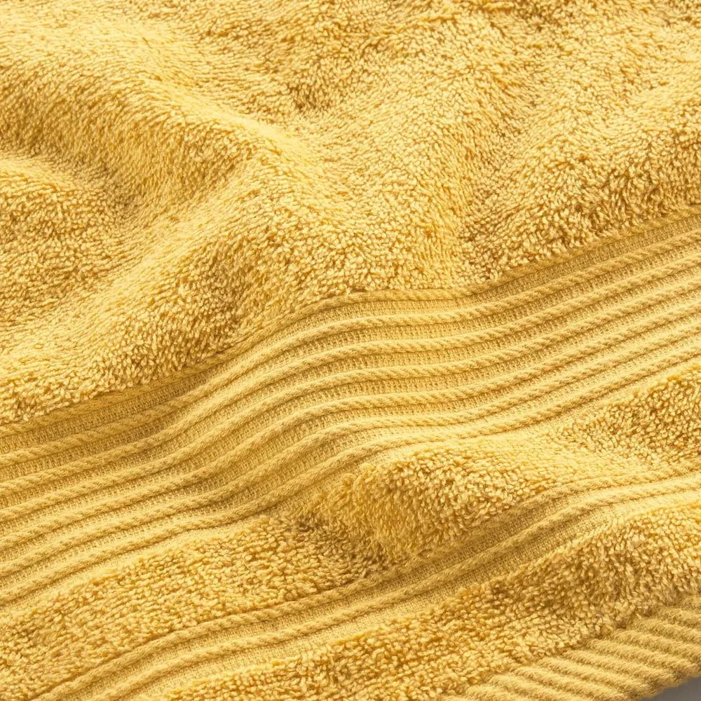 Asciugamano giallo in spugna di cotone 50x90 cm Tendresse - douceur d'intérieur