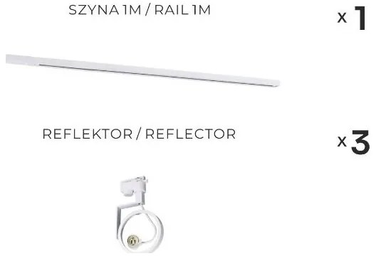 Zuma Line 3561 - Faretto per sistema a binario MASTER 3xGU10/15W/230V bianco