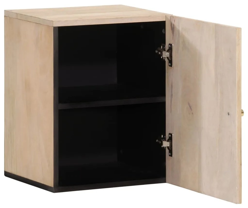 Mobile da bagno a parete 38x33x48 cm in legno massello di mango