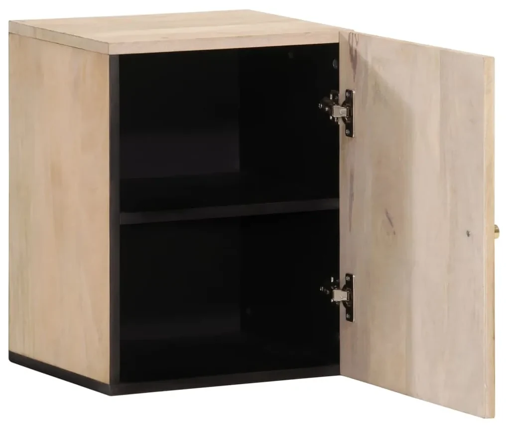 Mobile da bagno a parete 38x33x48 cm in legno massello di mango