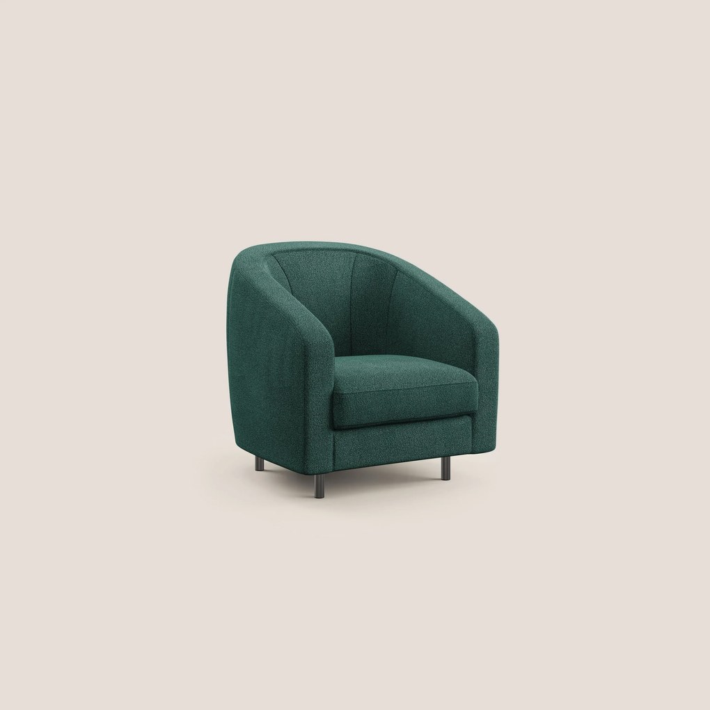 Pandora Poltroncina in morbido tessuto bouclé impermeabile T07 verde